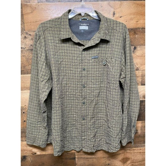 Columbia Omni-Shade Men's‎ Long Sleeve Button Up - Picture 1 of 5